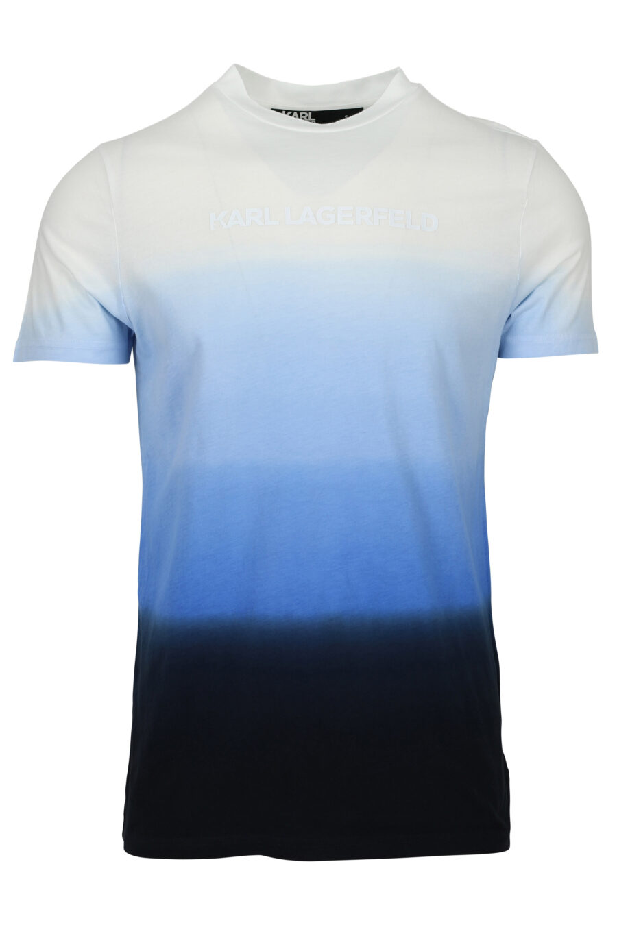 Camiseta en degradé azul con minilogo - 4062226789400