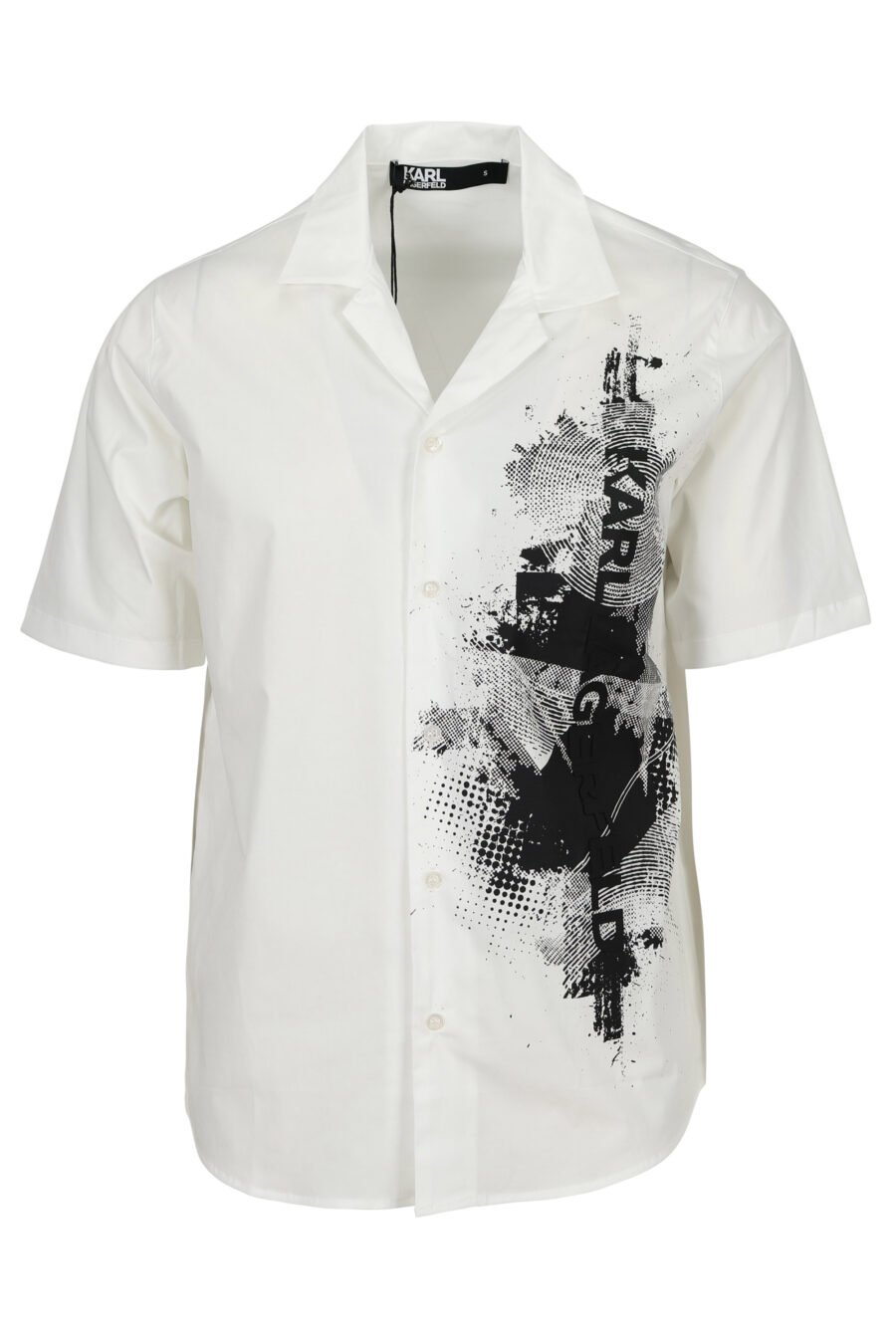 Camiseta blanca con maxilogo mancha vertical - 4062226917100