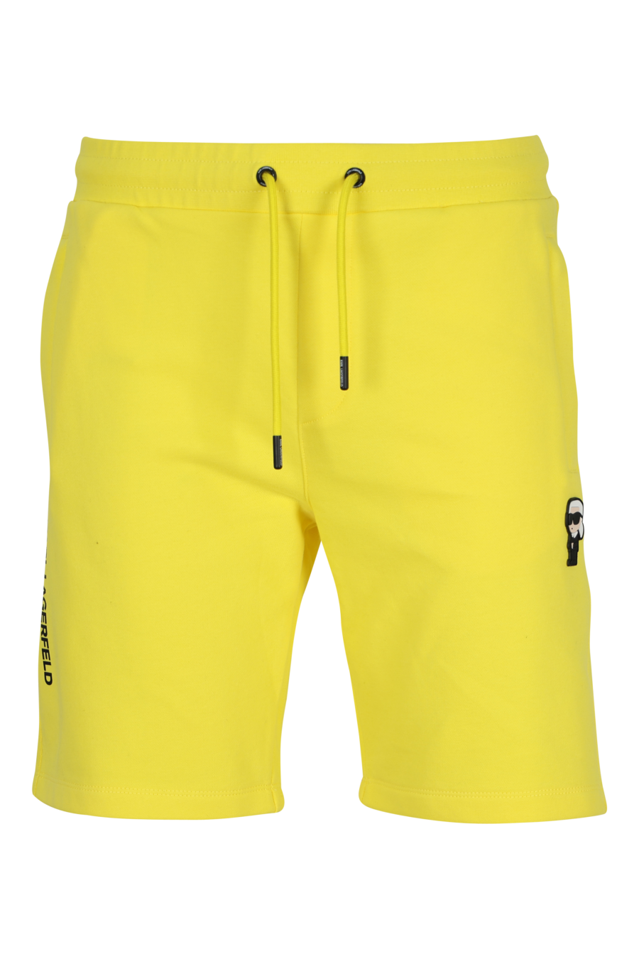Pantalón de chándal amarillo midi con minilogo "karl" en goma - 4062226932868