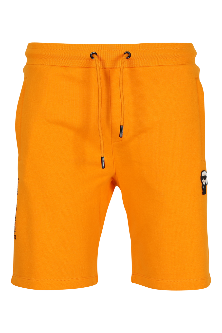 Pantalón de chándal naranja midi con minilogo "karl" en goma - 4062226932936