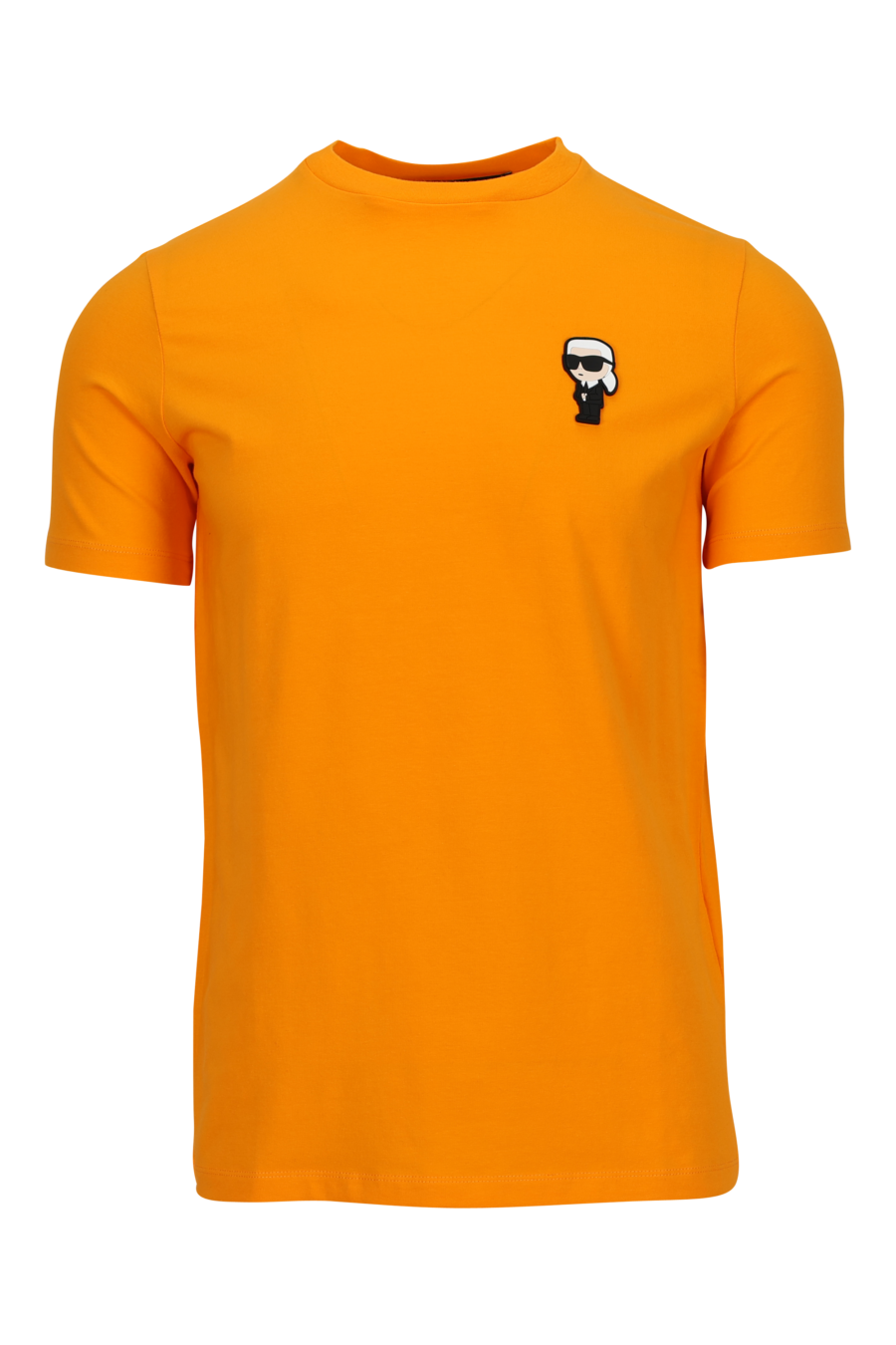 Camiseta naranja con minilogo "karl" en goma - 4062226954518