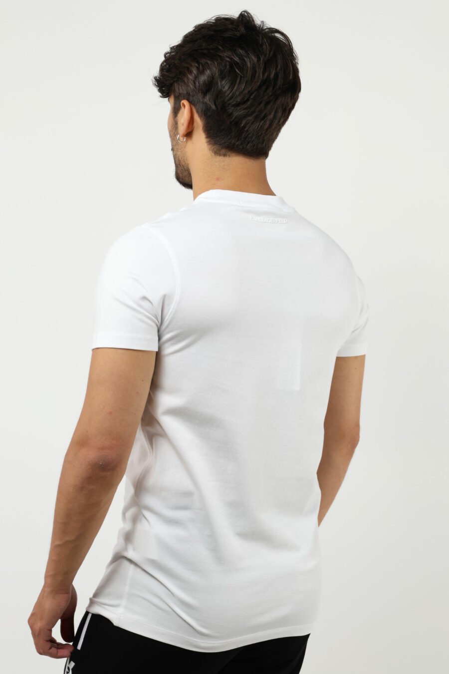 Camiseta blanca con maxilogo firma delineado "rue st guillaume" - 4062226958530 3