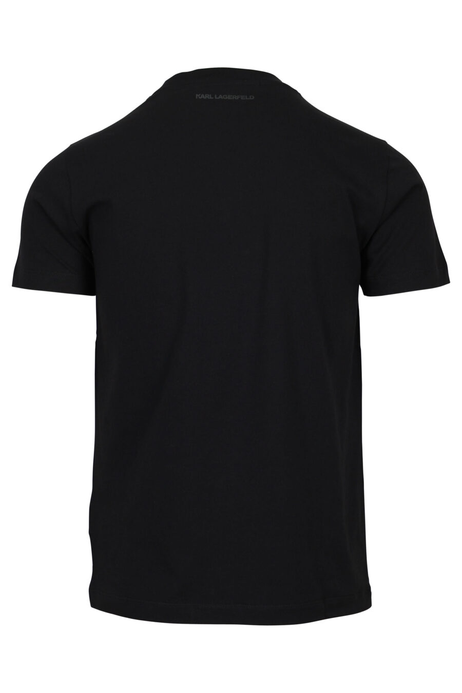 Camiseta negra con maxilogo "rue st guillaume" en degradé - 4062226962438 1