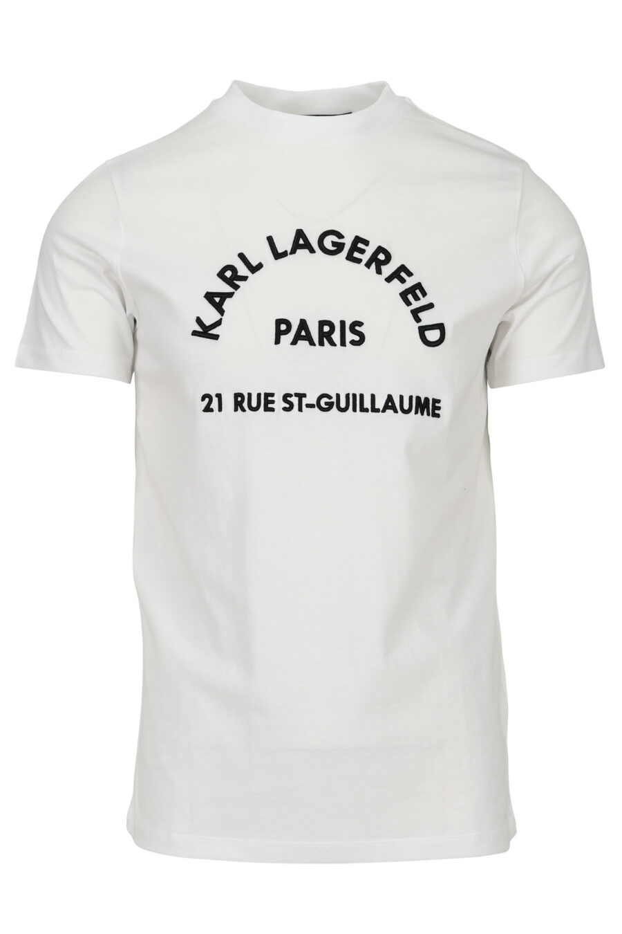 Camiseta blanca con maxilogo "rue st guillaume" en relieve - 4062226963244