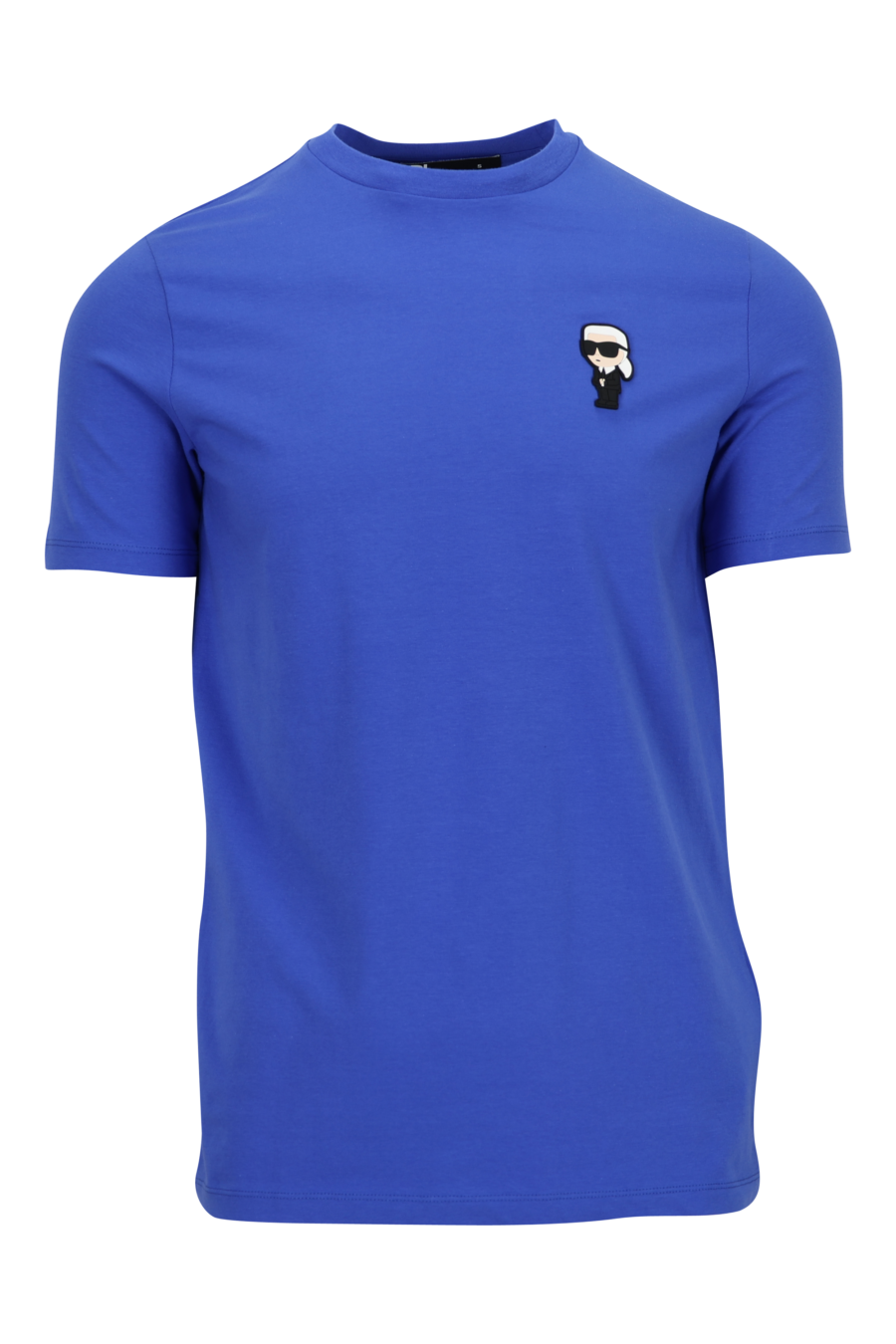 Camiseta azul eléctrico con minilogo "karl" en goma - 4062226972949