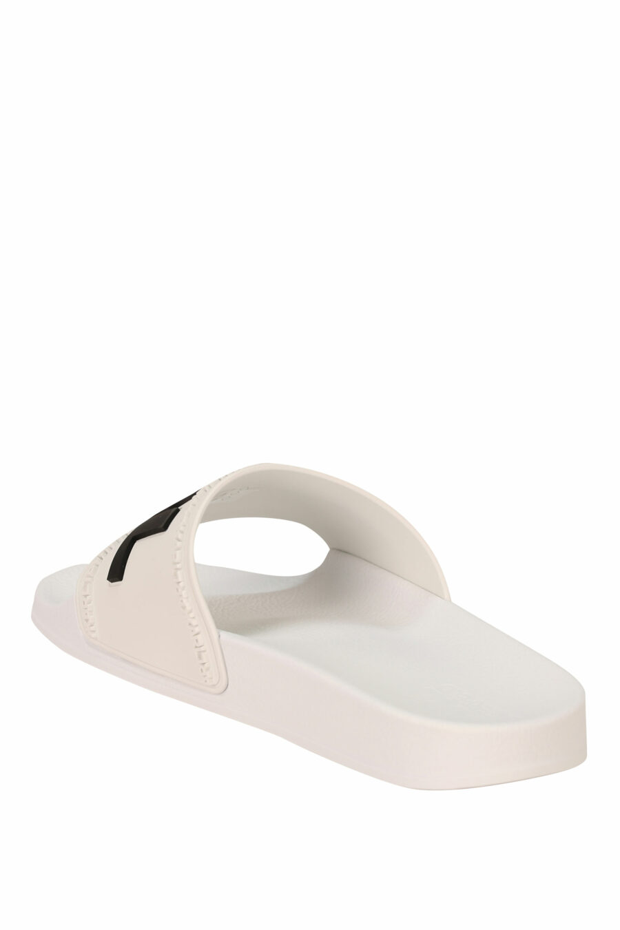 White rubber flip flops with black maxilogo - 5059529132230 3