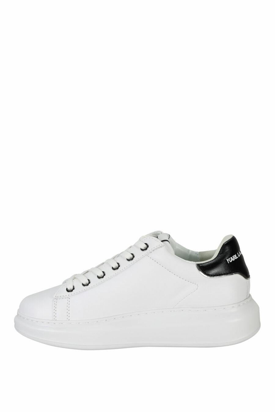 White "Kapri" trainers with rubber logo and black detail - 5059529351020 2