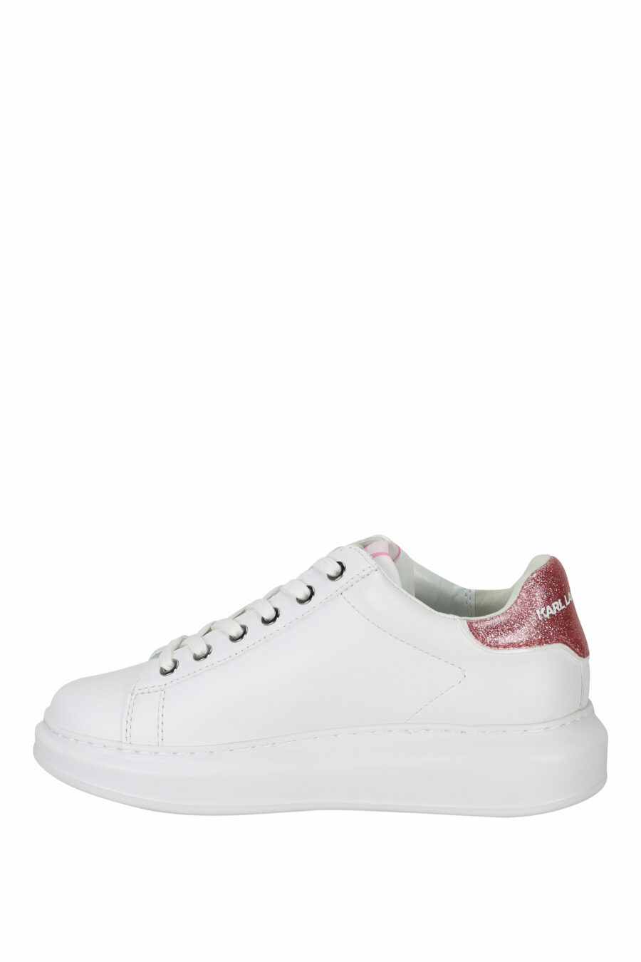 Zapatillas blancas "Kapri" con logo en goma y detalle rosa - 5059529351099 2