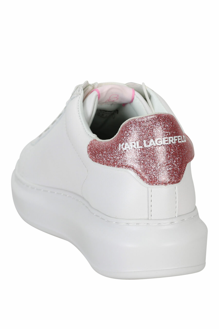 Zapatillas blancas "Kapri" con logo en goma y detalle rosa - 5059529351099 3