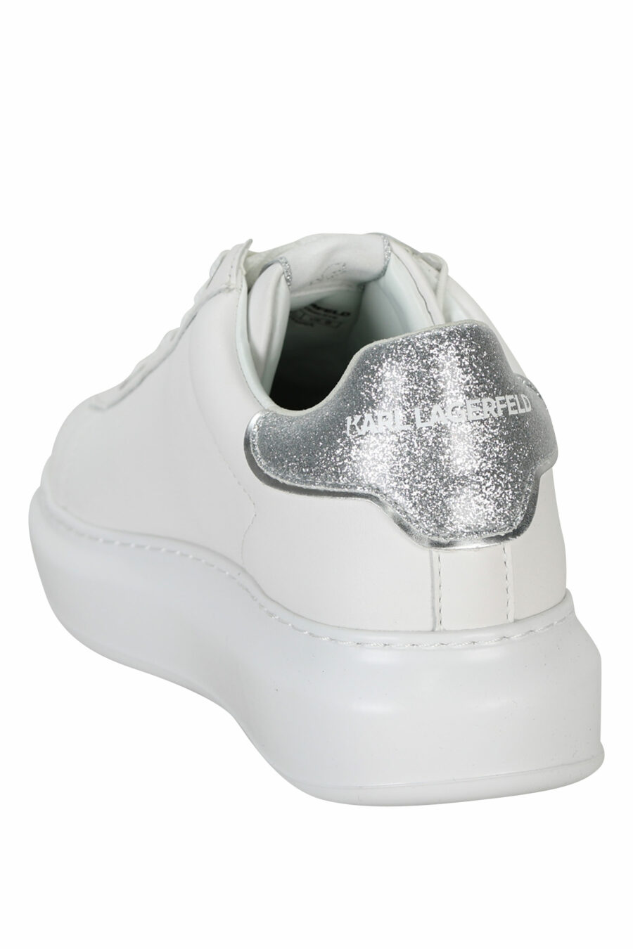 Zapatillas blancas "Kapri" con logo en goma y detalle plateado brillante - 5059529351174 3