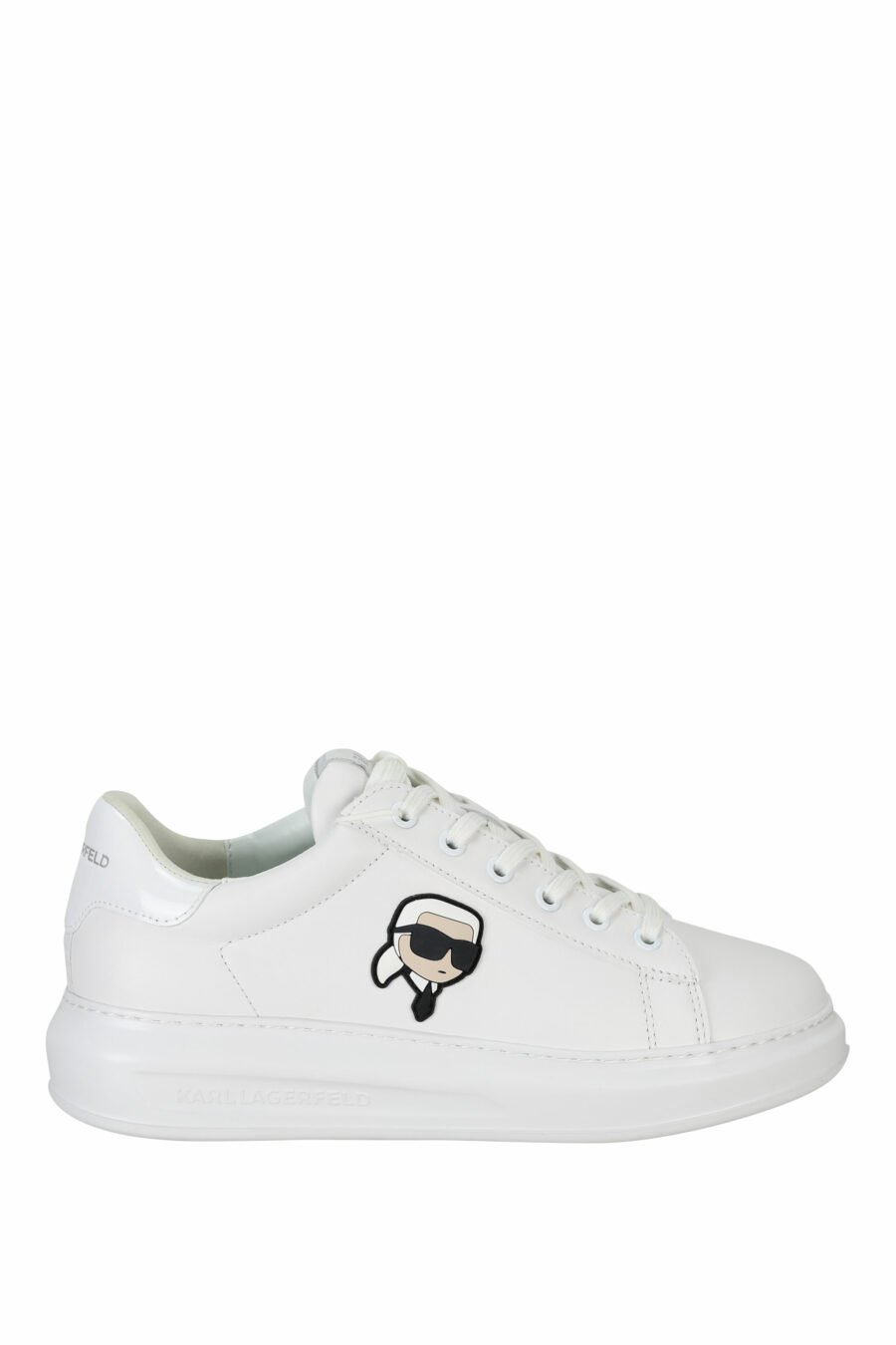 White leather trainers "kapri mens" with minilogo "karl" in rubber - 5059529362415