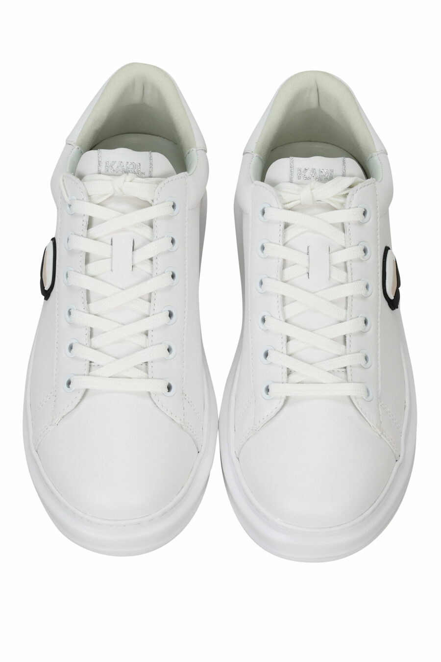 White leather trainers "kapri mens" with minilogo "karl" in rubber - 5059529362415 4
