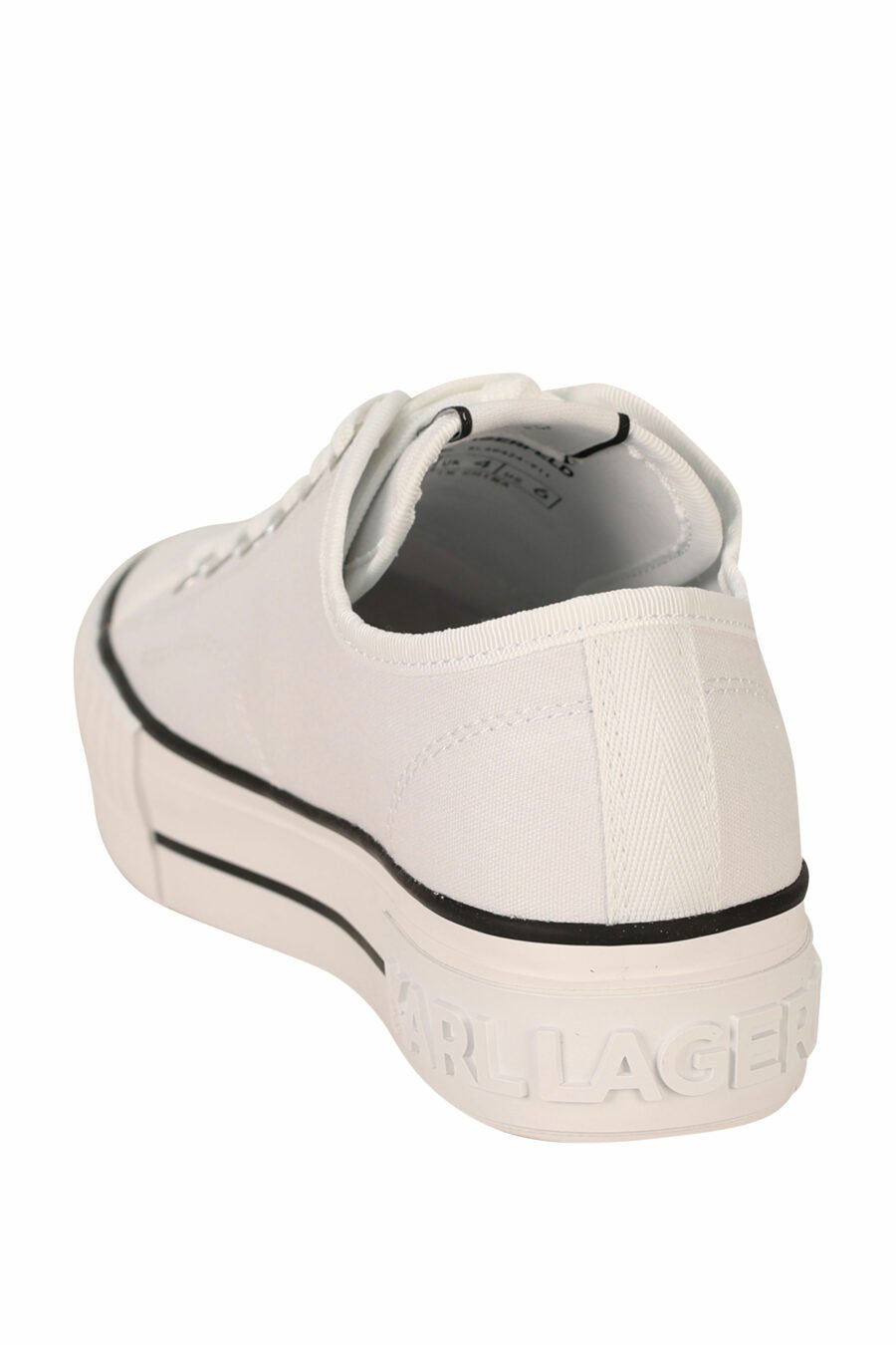 White converse-style trainers with rubber mini-logo "karl" - 5059529384639 3