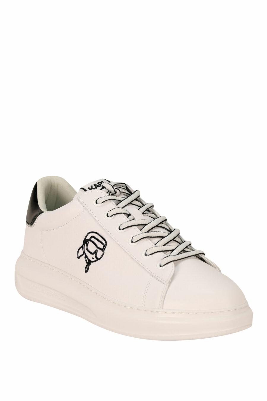 White trainers "kapri mens" with platform and mini-logo in contour - 5059529395963 1