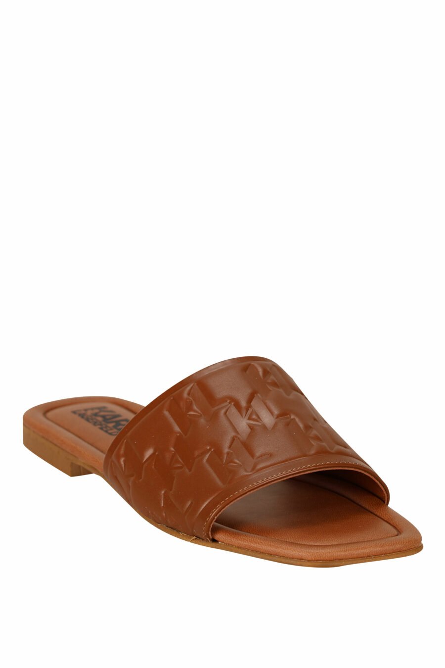Sandales en cuir marron avec logo monogramme - 5059529404191 1