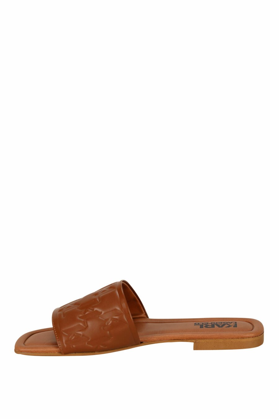 Sandales en cuir marron avec logo monogramme - 5059529404191 2