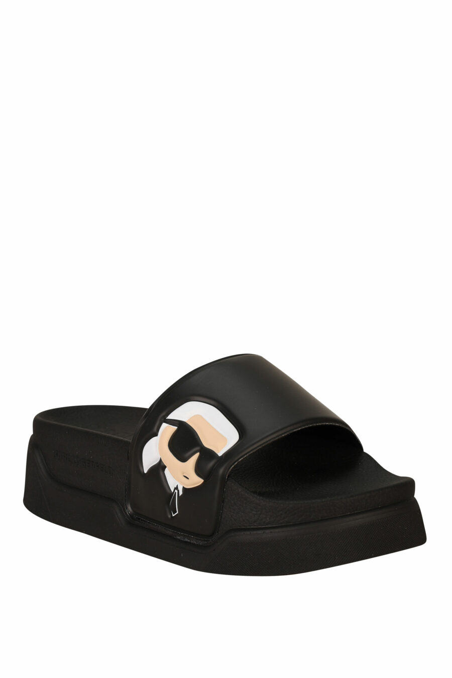 Sandales à plateforme noires avec logo "karl" - 5059529404771 1