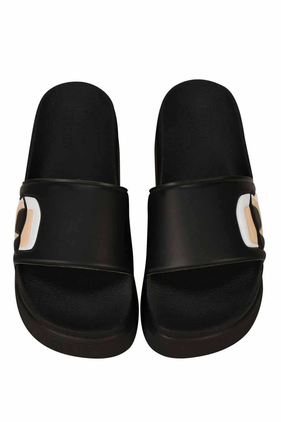 Sandales à plateforme noires avec logo "karl" - 5059529404771 4