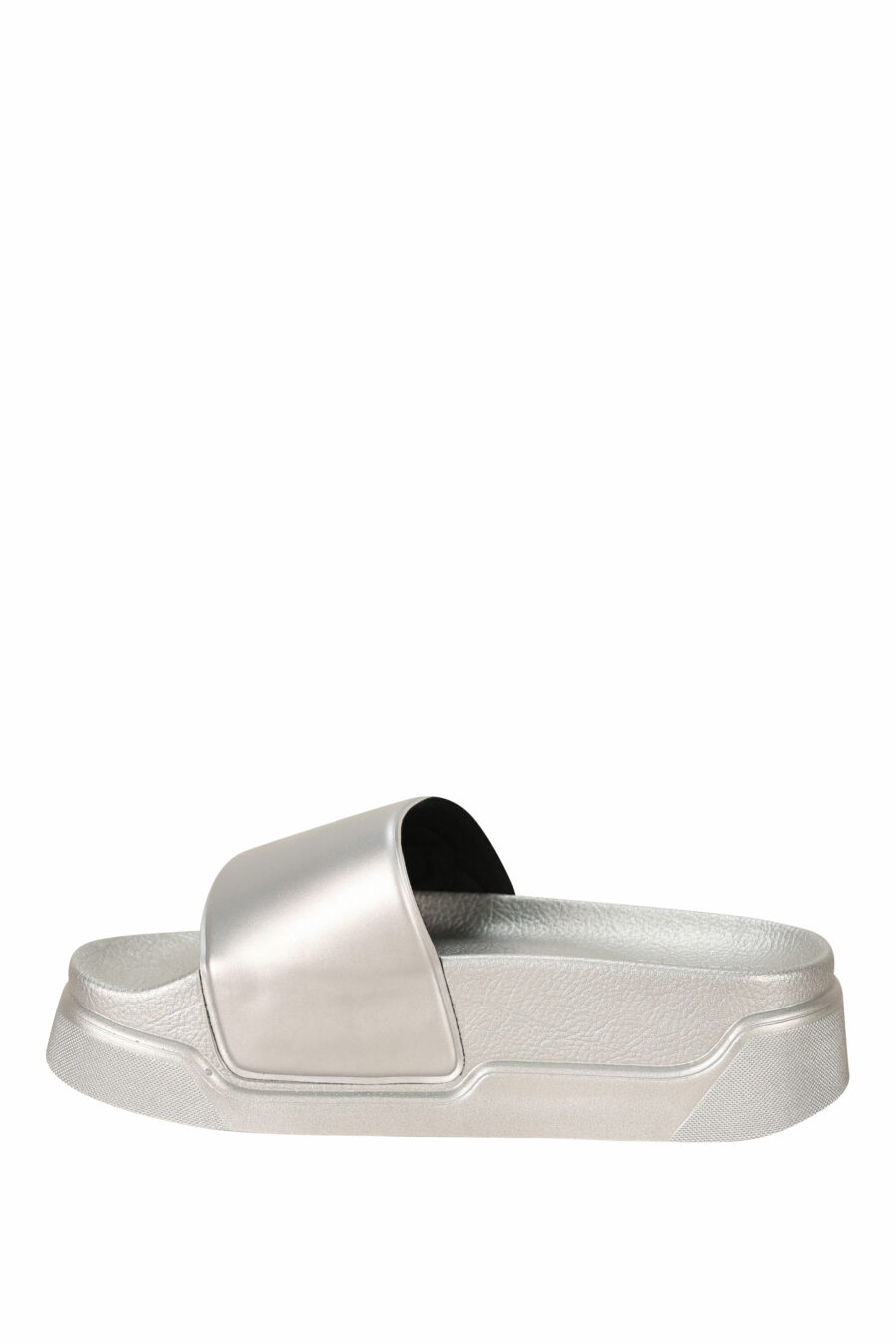 Silver platform sandals with "karl" logo - 5059529404849 2