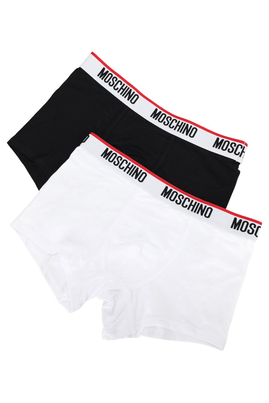 Pack de boxers mix blanco y negro con logo negro con detalle rojo en cinta - 667113614786