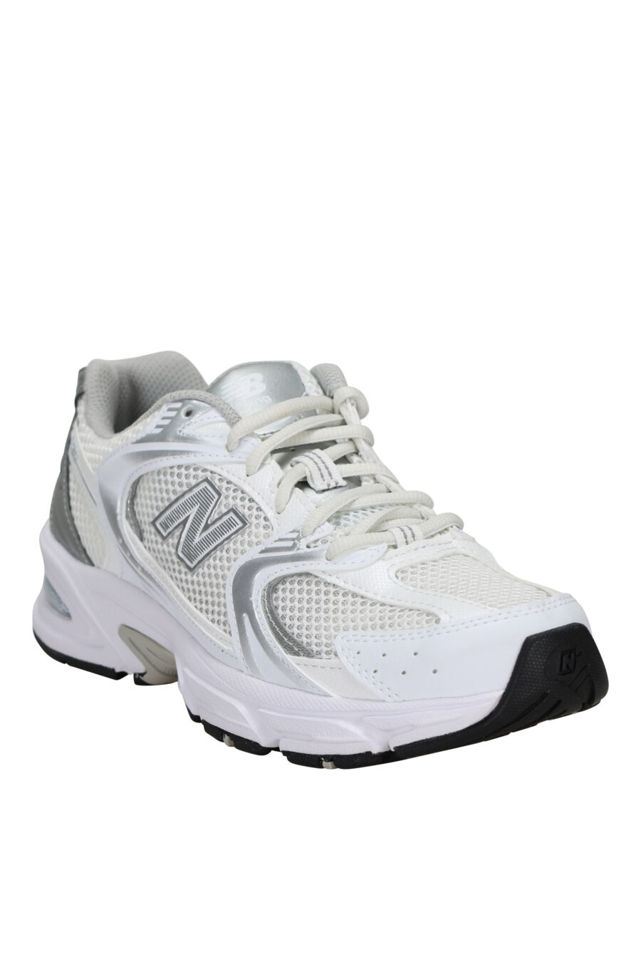 Zapatillas blancas con plateado "530" con logo "N" plateado - 739980463870 1
