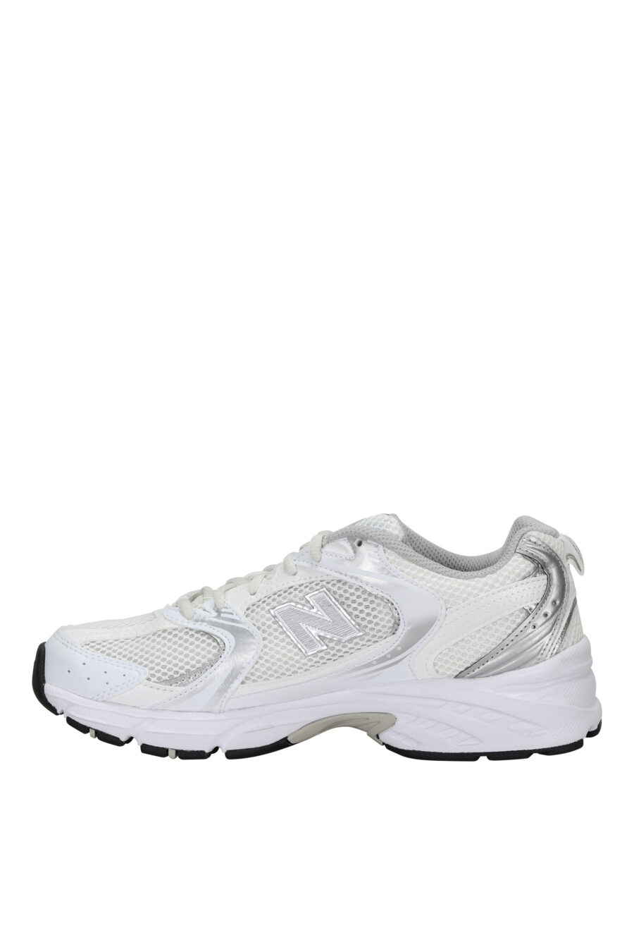 Zapatillas blancas con plateado "530" con logo "N" plateado - 739980463870 2