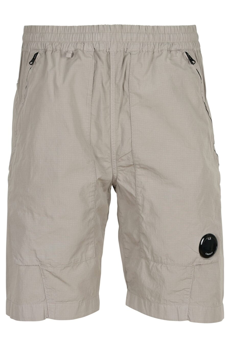 Pantalón corto gris claro con minilogo lente - 7620943690989
