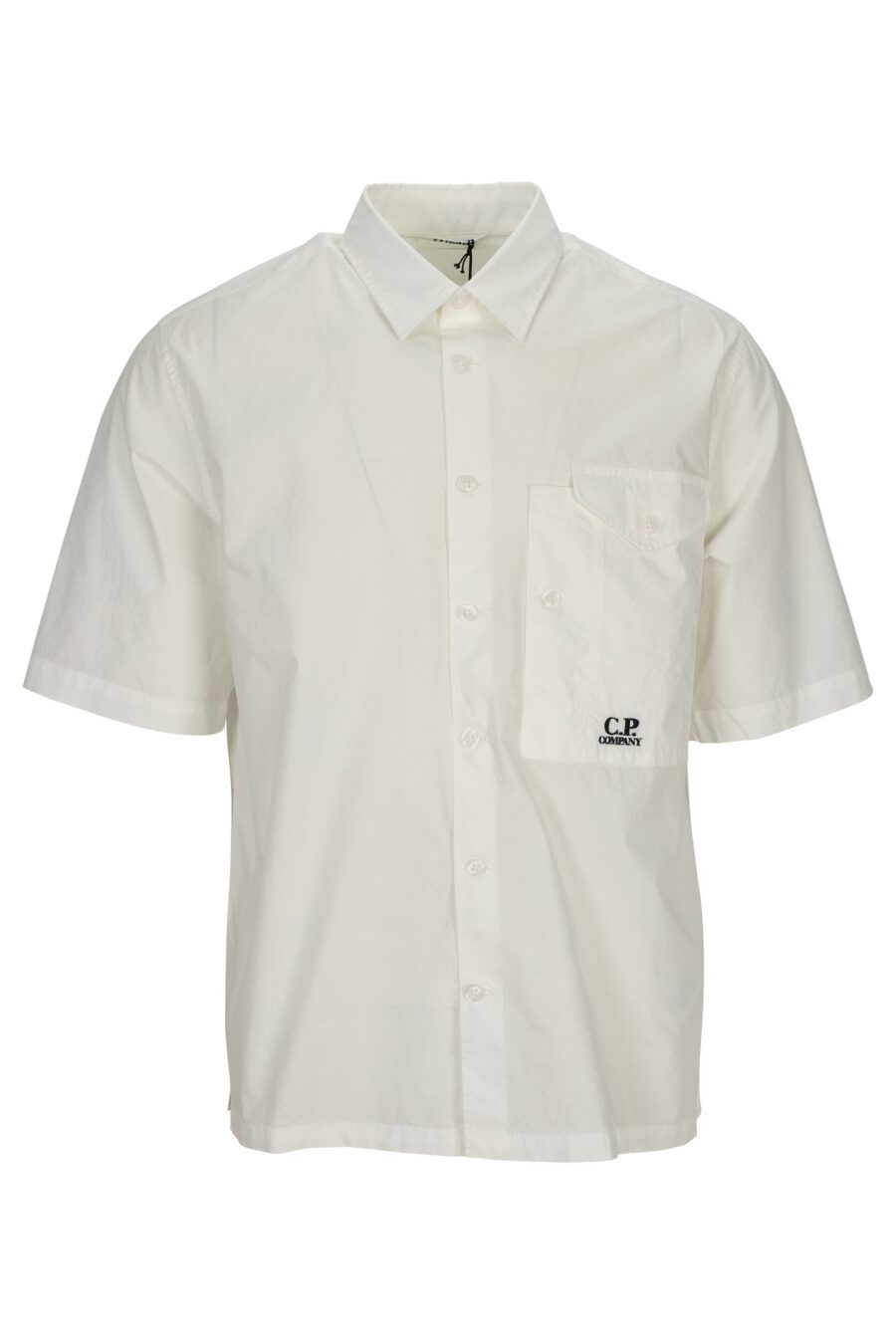 Chemise blanche à manches courtes avec poche et mini logo - 7620943694826