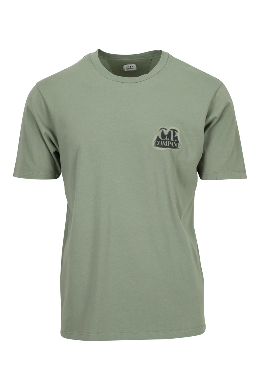 Camiseta verde grisáceo con minilogo "cp"quemado - 7620943776348