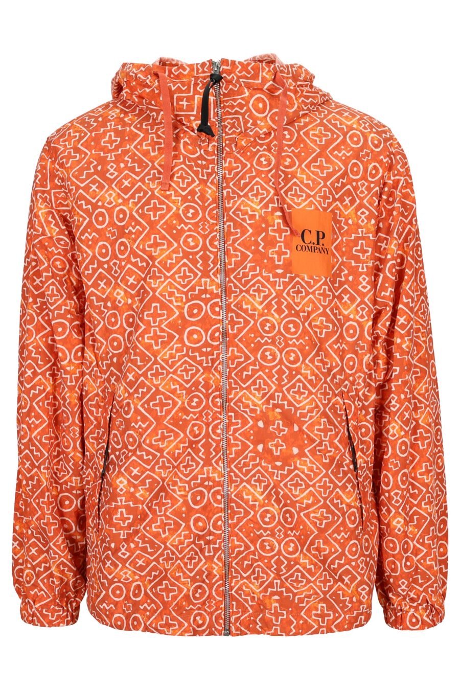 Rötlich-orangefarbene Jacke mit Logo - 7620943777796