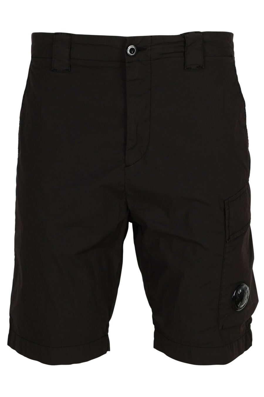 Pantalón corto midi negro oscuro con minilogo lente - 7620943786699