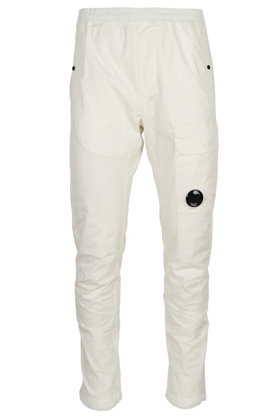 Pantalon cargo blanc avec mini-logo en lentille - 7620943804751