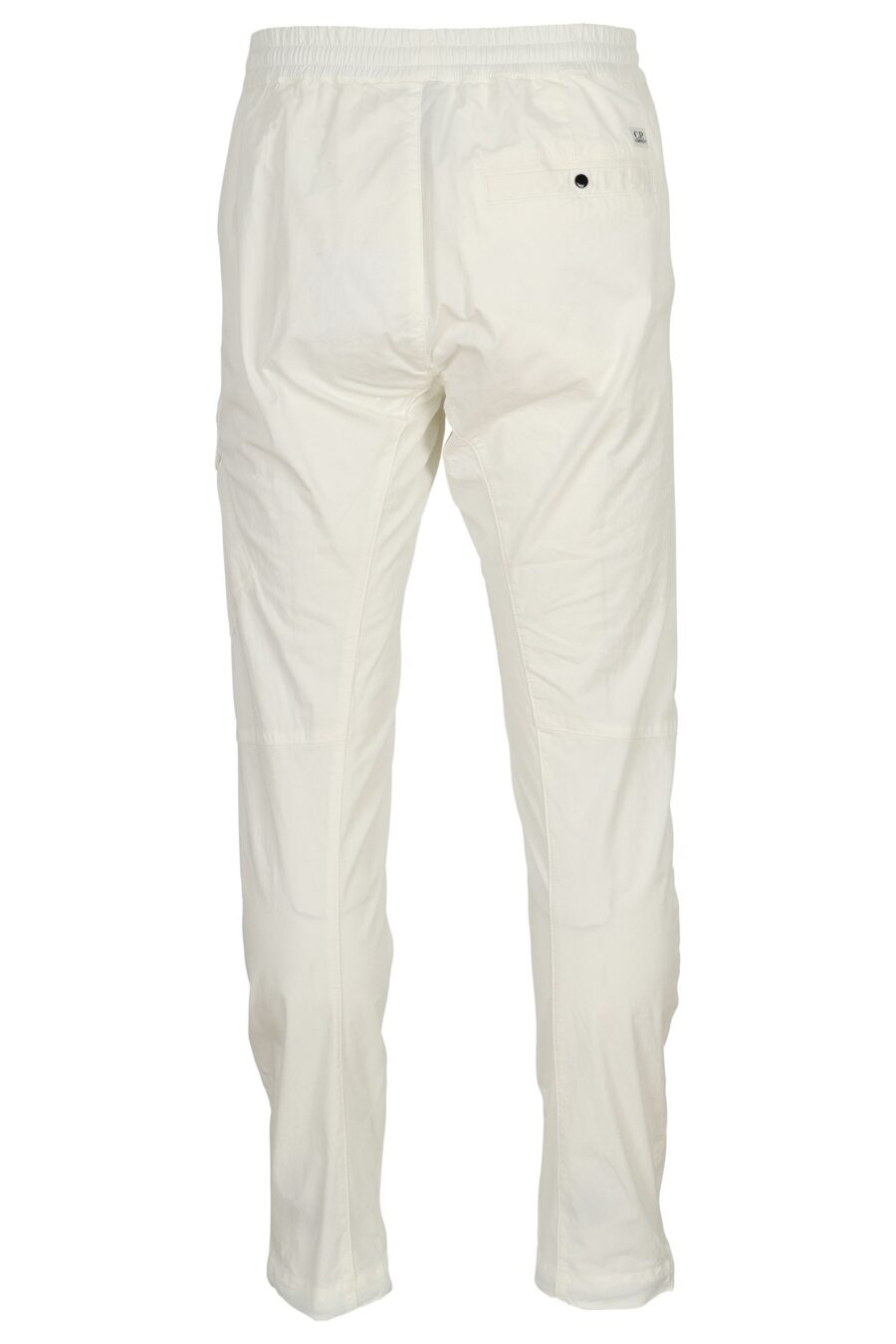 Pantalón blanco cargo con minilogo lente - 7620943804751 2