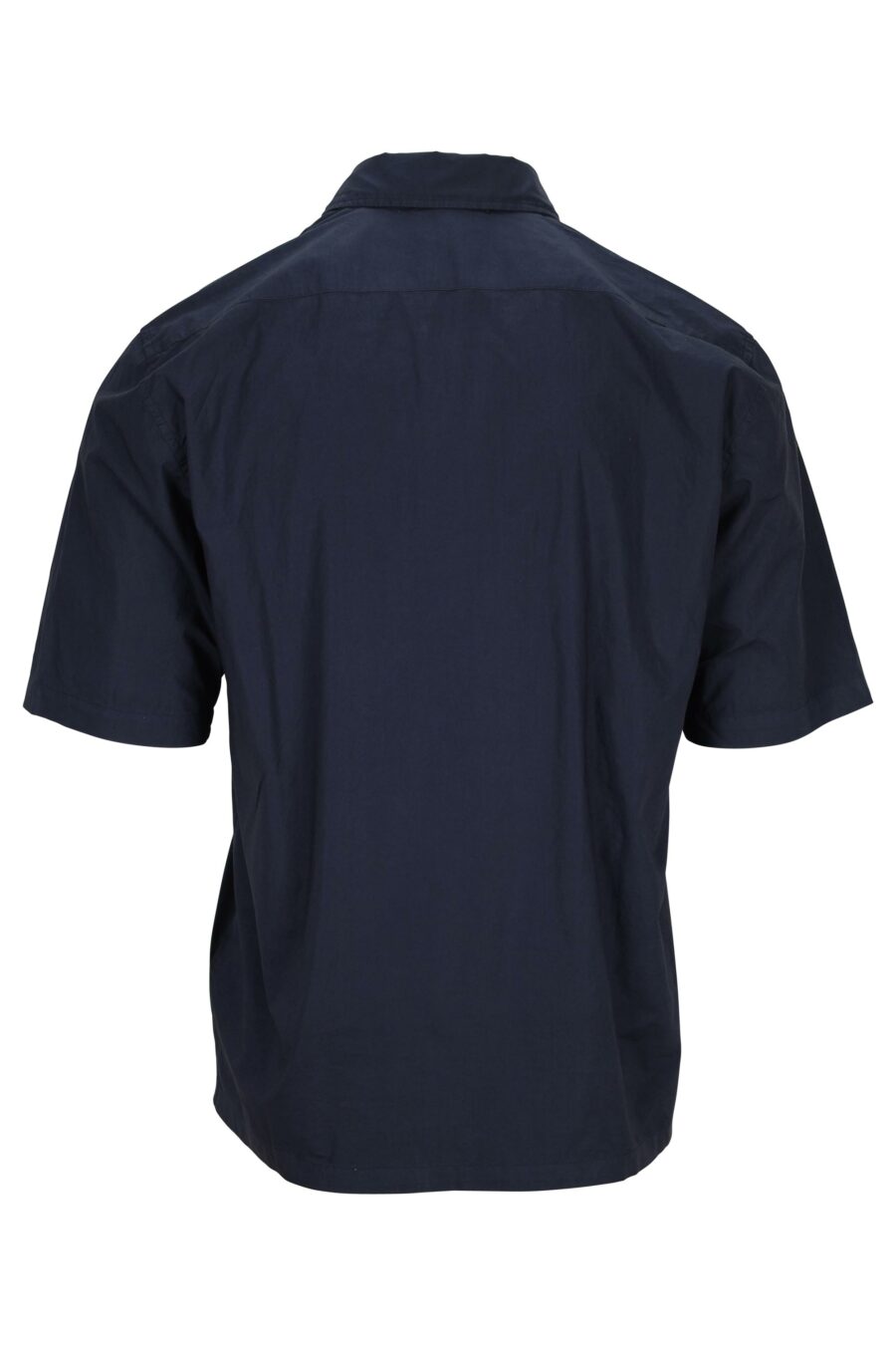 Camisa azul oscuro manga corta con bolsillo y minilogo - 7620943811551 1