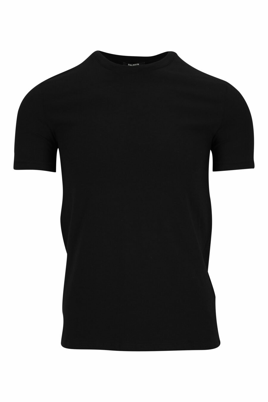 T-shirt preta com mini-logotipo na gola - 8032674524621