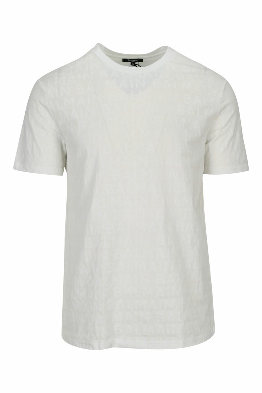 T-shirt branca com monograma monocromático - 8032674525390