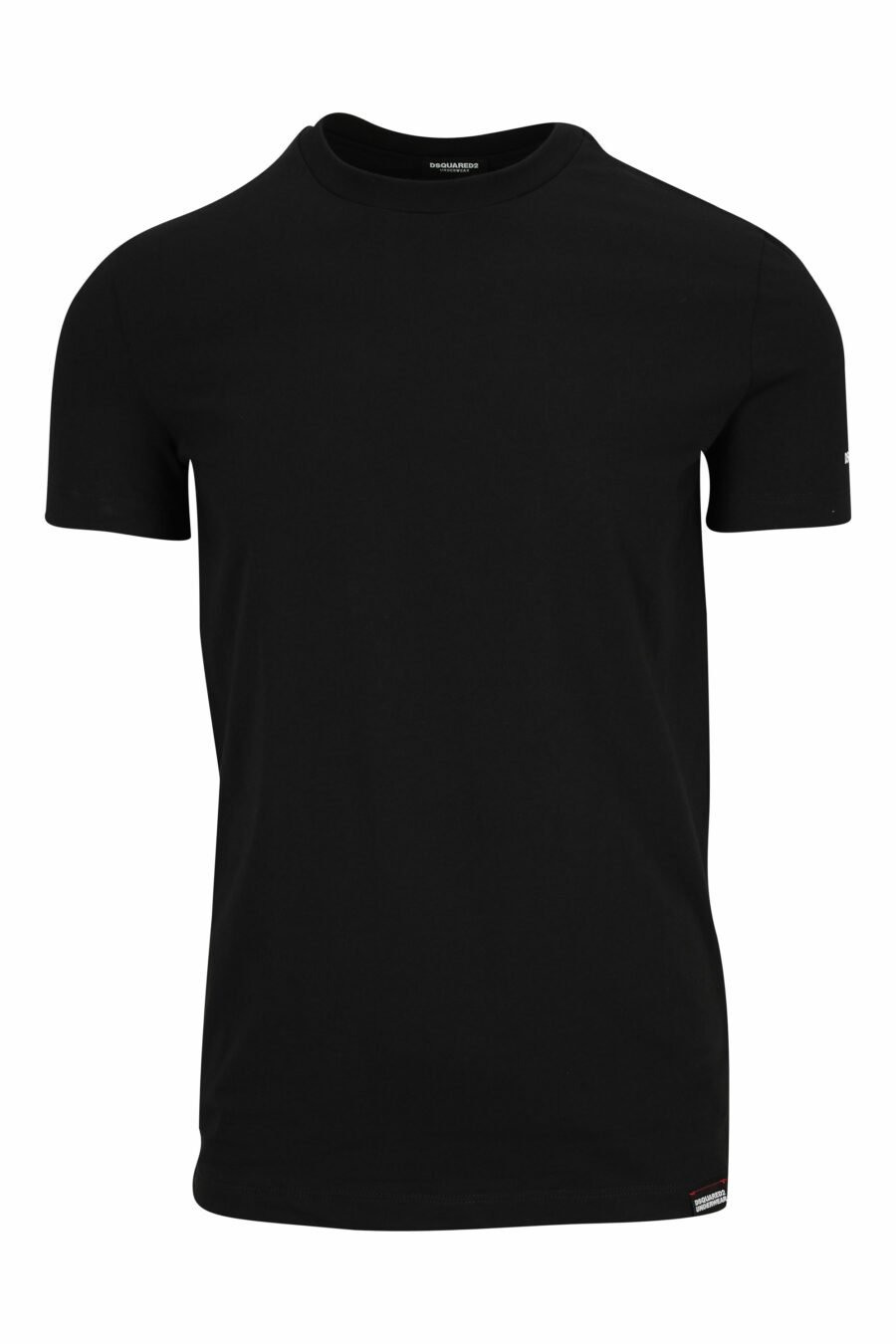 Camiseta negra con minilogo "underwear" blanco - 8032674811509