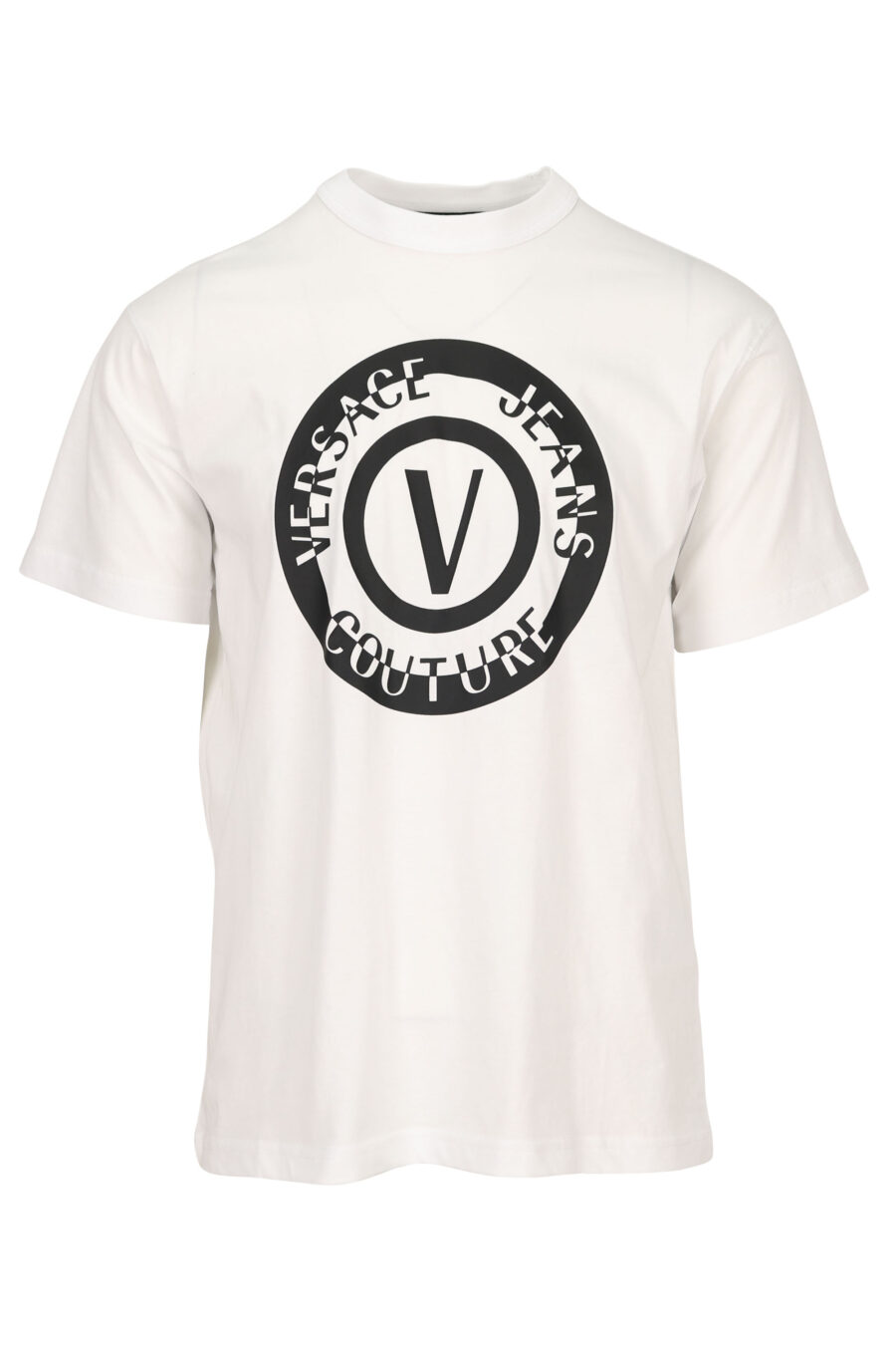 Camiseta blanca con maxilogo circular negro - 8052019580242