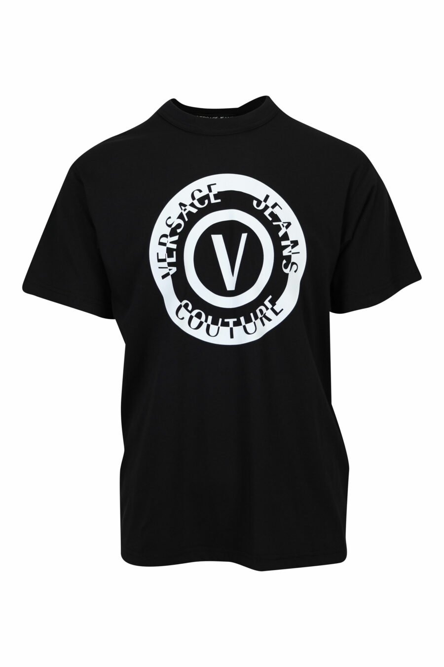 Camiseta negra con maxilogo circular blanco - 8052019580440