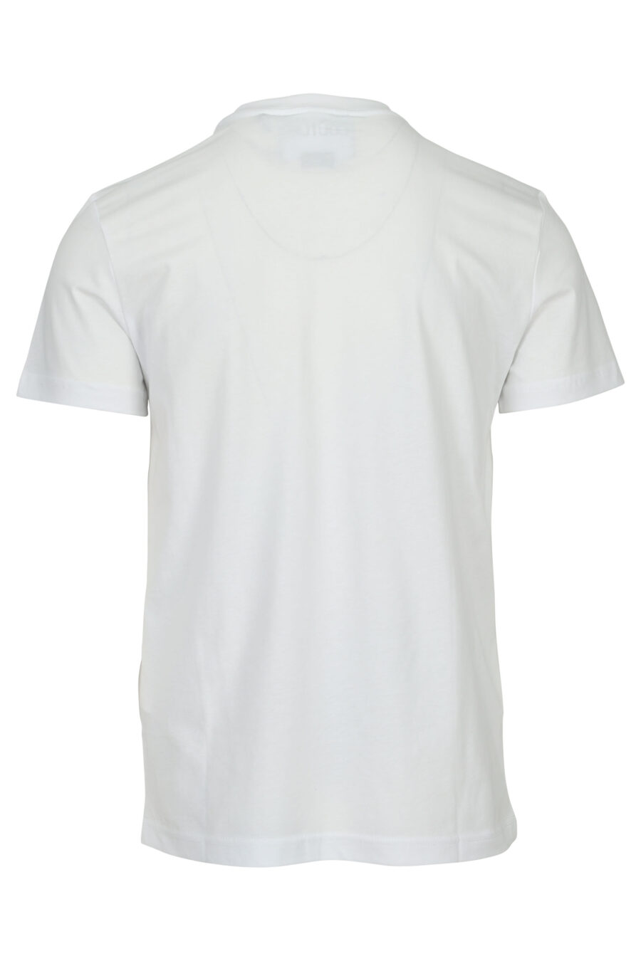 Camiseta blanca con minilogo circular brillante dorado - 8052019599688 1