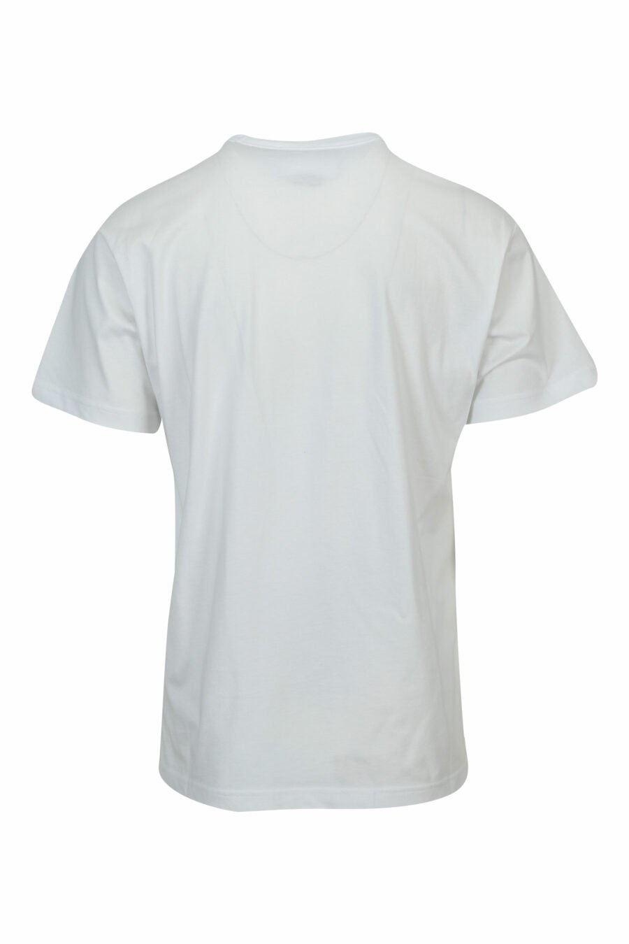 Camiseta blanca con maxilogo barroco rasgado - 8052019603101 1