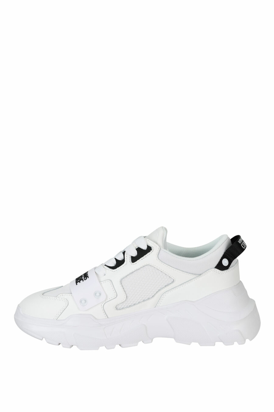 White "speedtrack" shoes with black rubber mini-logo on the front - 8052019604337 2