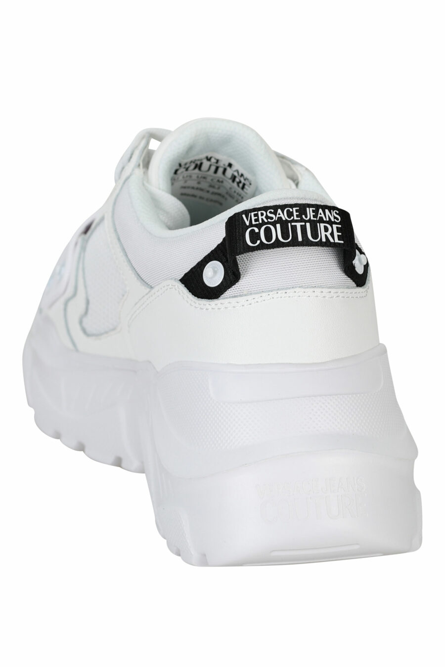 White "speedtrack" shoes with black rubber mini-logo on the front - 8052019604337 3