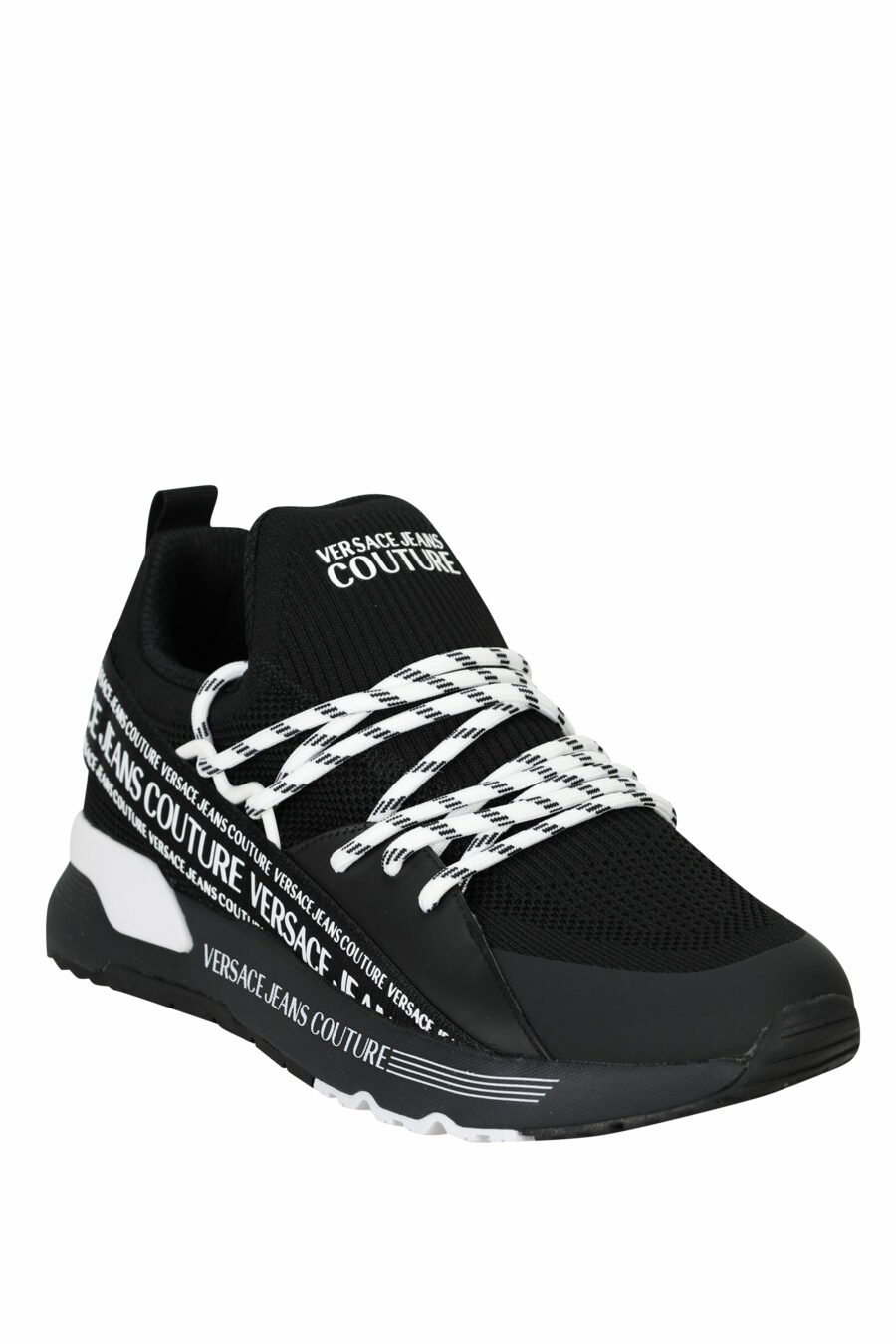 Zapatillas negras "dynamic" con minilogo en cinta y cordones bicolor - 8052019605884 1