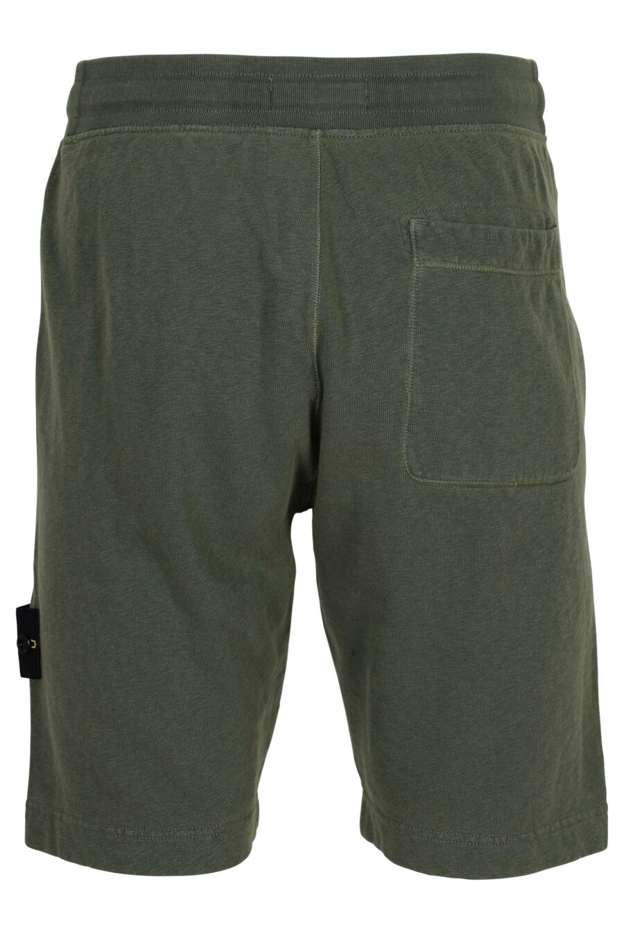 Pantalón de chándal corto verde militar con logo parche brújula - 8052572902062 1
