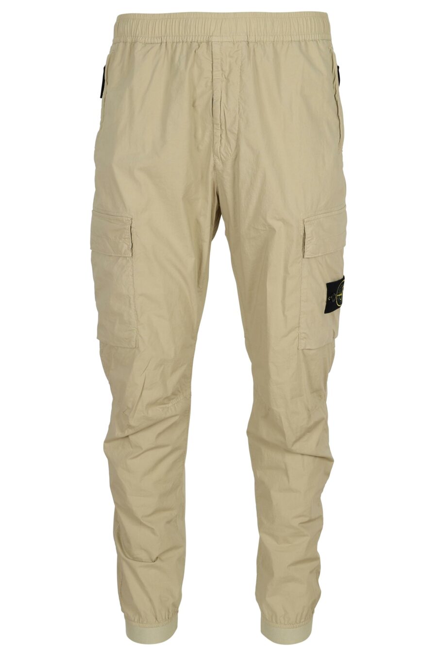 Pantalon fuselé de couleur sable avec patch boussole logo - 8052572906572