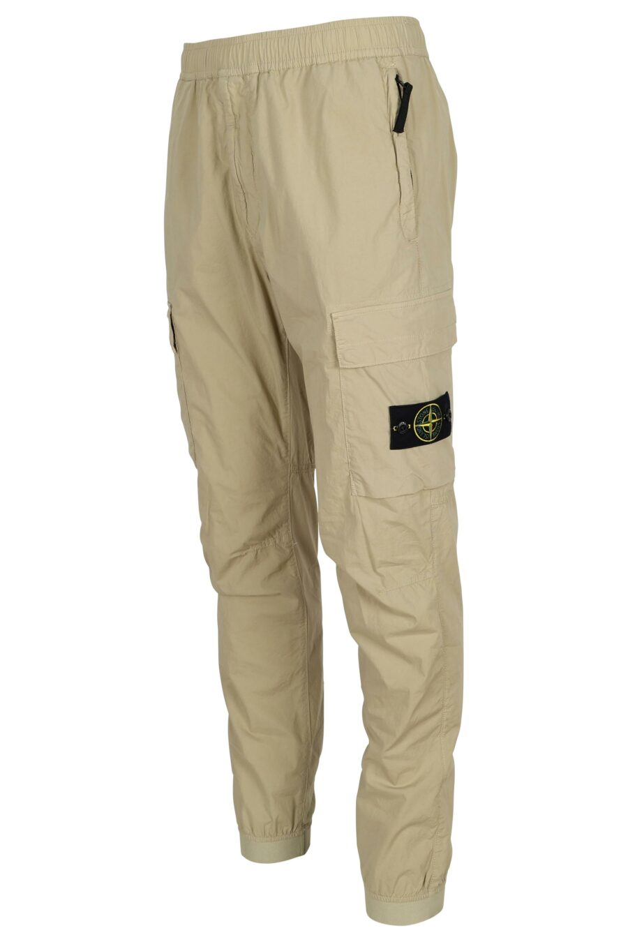 Pantalon fuselé de couleur sable avec logo boussole - 8052572906572 2