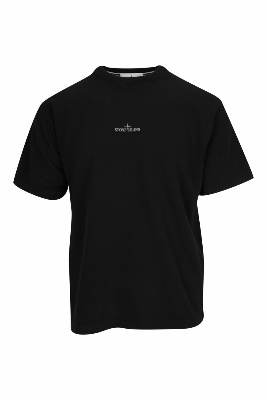 Schwarzes T-Shirt mit kleinem Logo auf der Vorderseite - 8052572910081