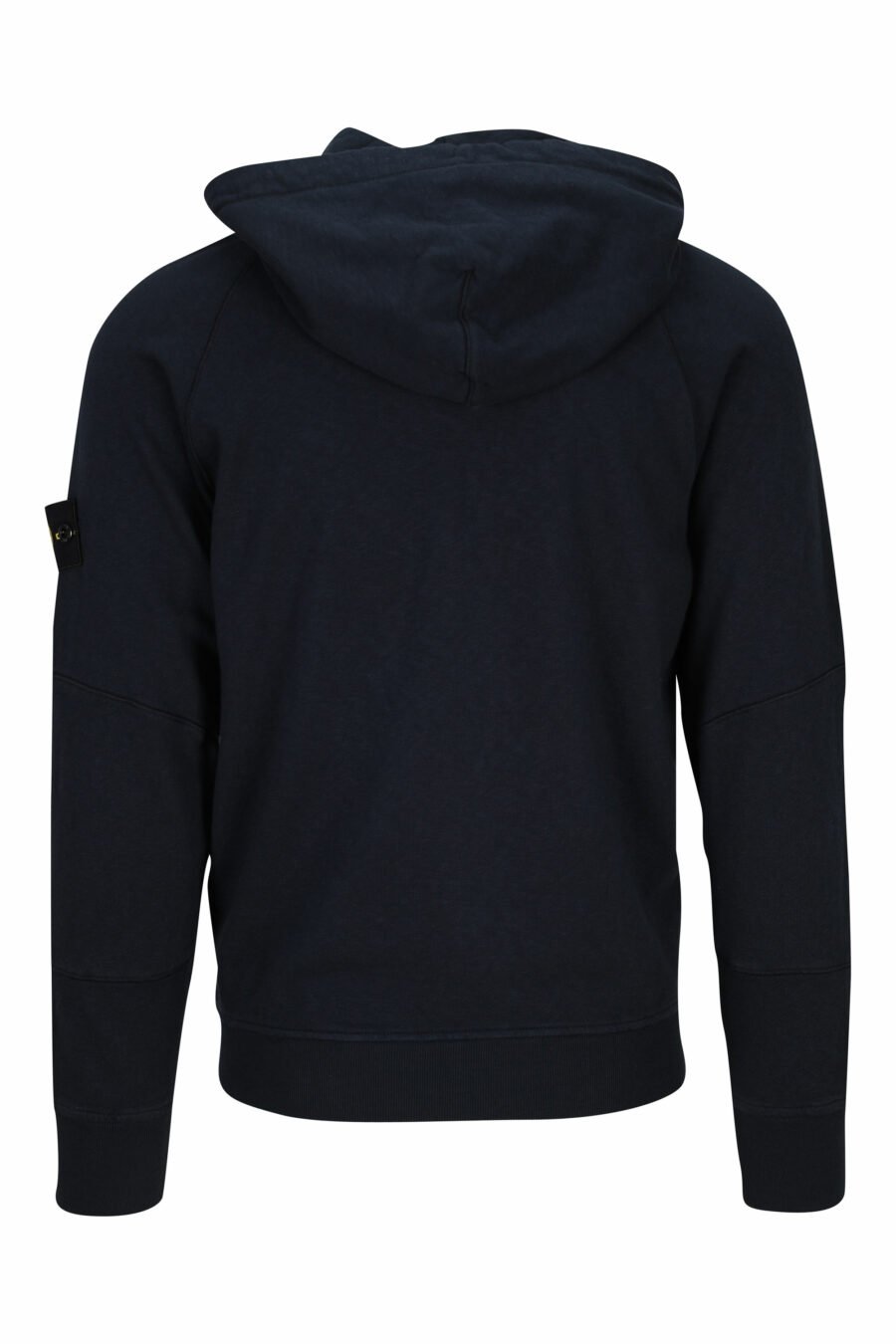 Dark blue hooded zip-up sweatshirt with logo compass patch - 8052572914423 1
