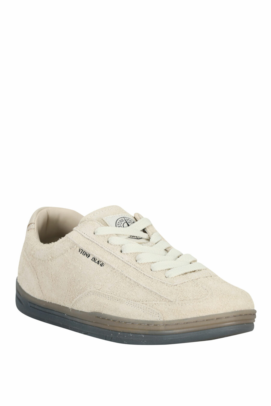 Beige trainers with minilogo and grey sole - 8052572915505 1
